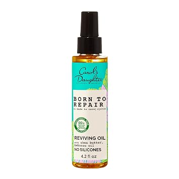 Carols Daughter Born To Repair Reviving Hair Oil for Dry Damaged Hair & All Curl Types, Made with Shea Butter, 4.2 Fl Oz