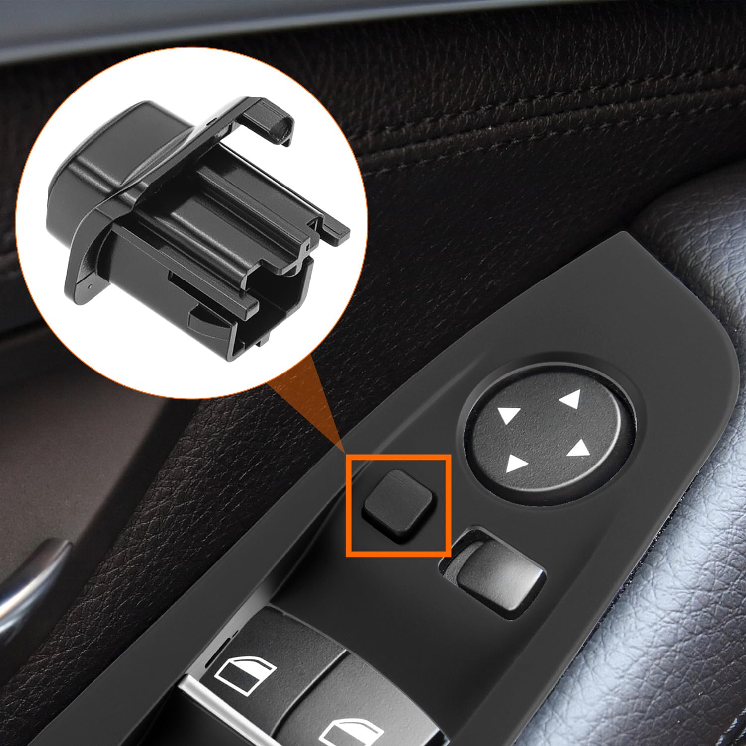QWORK® Garniture poignée Porte intérieures Avant Gauche, Compatible avec BMW Série 5 F10/F11/F18 (2011-2016) modèle importé