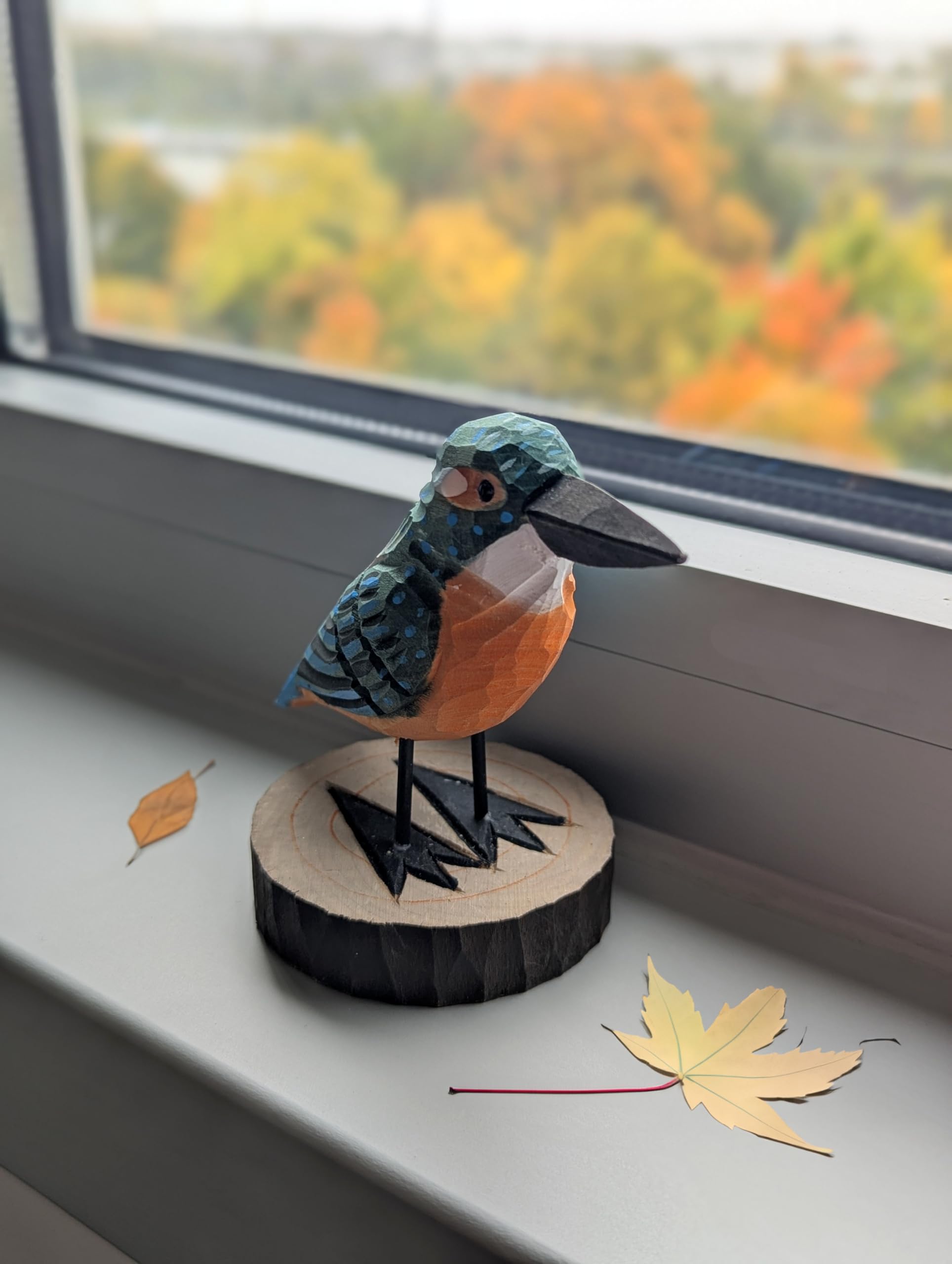 Qigfucm 5 Uccelli In Legno Blu Decorazione Da Parete - Ispirati Alla Cinciallegra, Stile Rustico Scandinavo