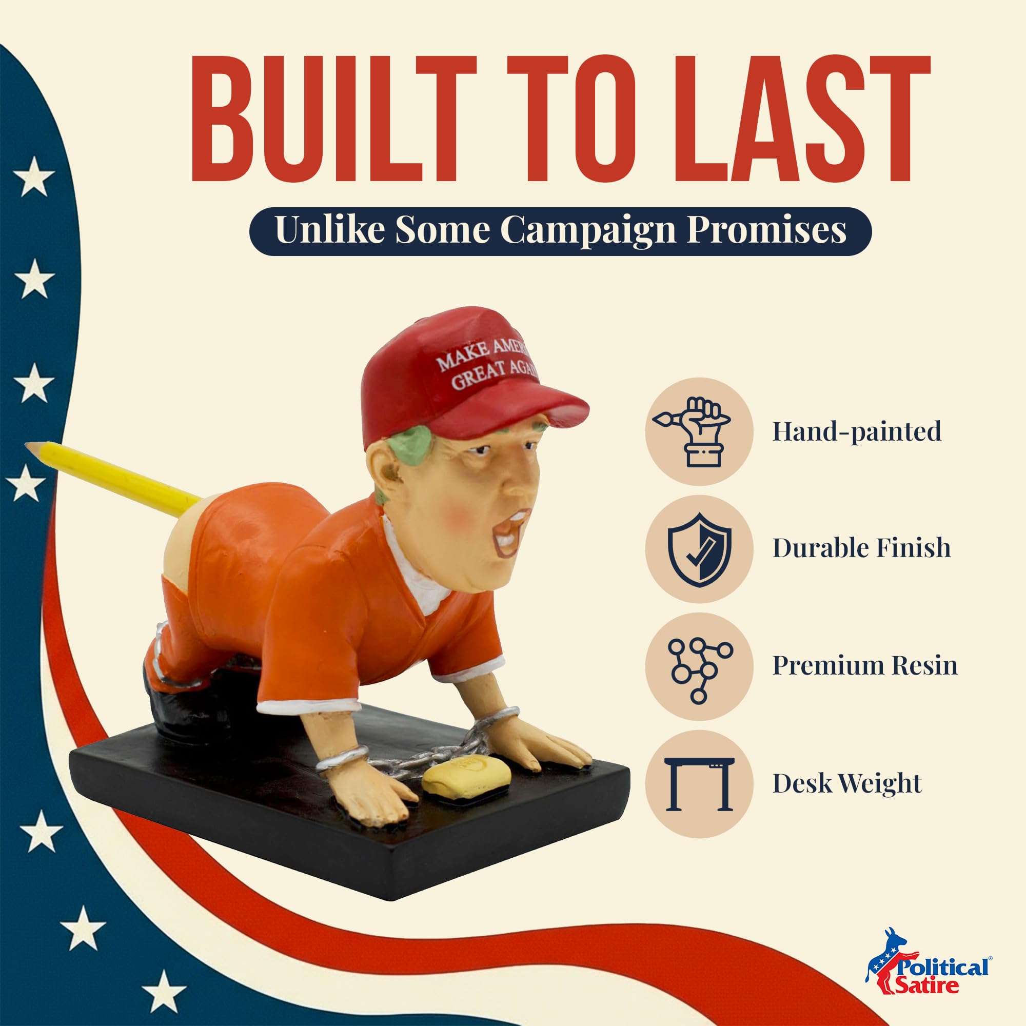 Political Satire Donald Trump Stifthalter - Donald Trump Merchandise Lustige Geschenke für Männer, weißer Elefant Geschenke für Erwachsene Einzigartige Geschenke, Gag Geschenke für Männer, Männer