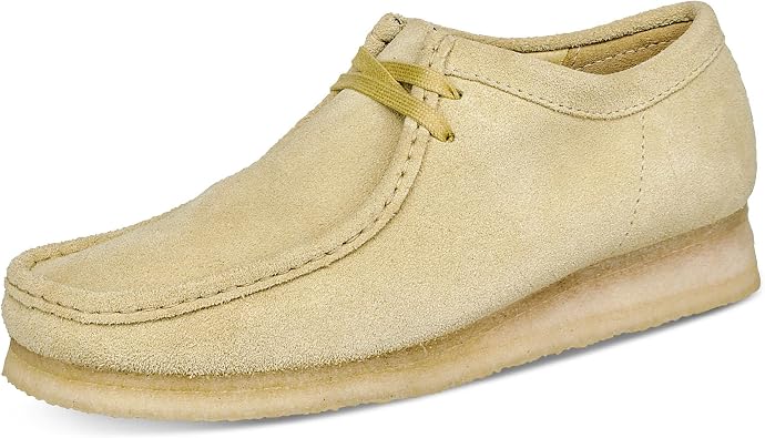 Clarks 26155515 Wallabee Mens Suede Shoes Maple Suede UK8 - Approx. 10.2 inches 26.0 cm