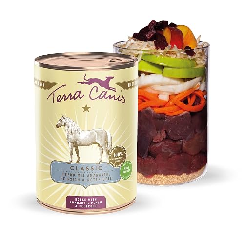 Terra Canis Caballo con Amaranto, Classic Comida húmeda para Perros, 400g