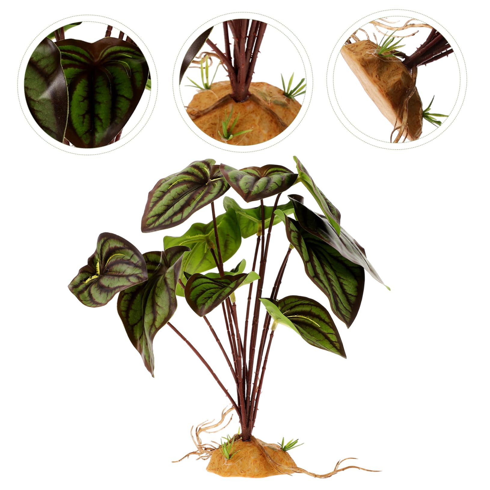 balacoo Reptile Plants for Terrarium Aquarium Landscaping Ornament Fish Tank Decoration