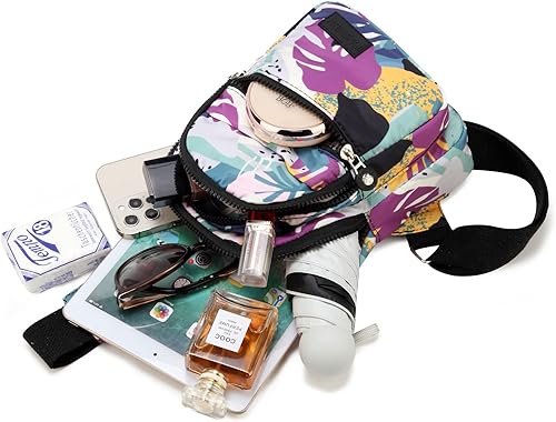 Miniatura 15 de EVANCARY Bolso bandolera pequeño para mujeres y hombres, mochila bandolera para viajes, al aire libre, senderismo Gris profundo