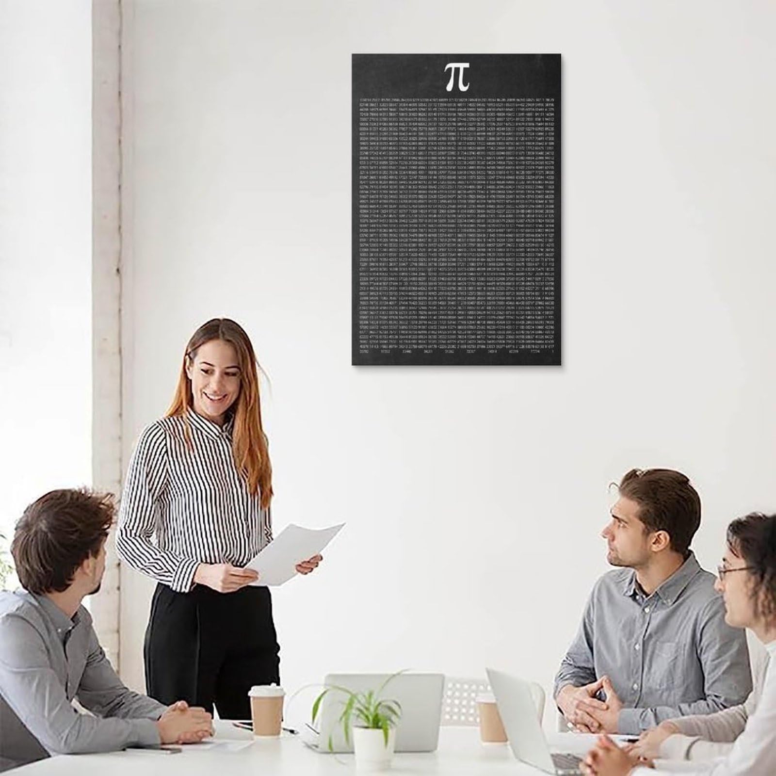 generisch 1000 Digits of PiModern Canvas Prints, Pinturas Decorativas Para Habitaciones de Niños o Niñas, Murales para Sala de Estar Y Pinturas con Motivos Festivales 24x36 Pulgadas