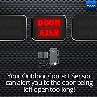 Vista 9 de YoLink LoRa - Kit de inicio de sensor de contacto inteligente para exteriores y concentrador, sensor de puerta de portón y cobertizo, sensor