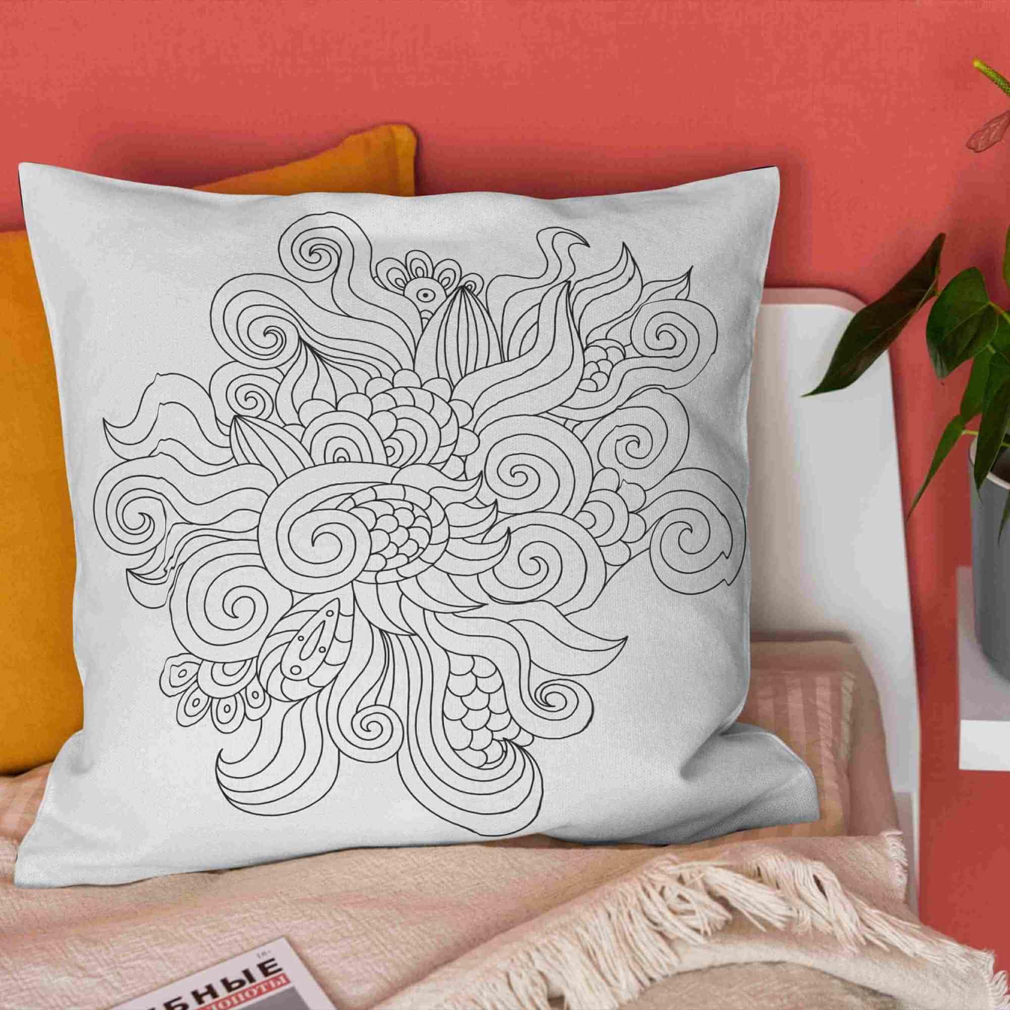 CEVAN Lino Federa Cuscini Fantasia Copricuscino Letto Matrimoniale Mandala Federe Cuscini Tessuto Federa Per Cuscino Del Sedile Del Divano 50x50cm,4Pcs