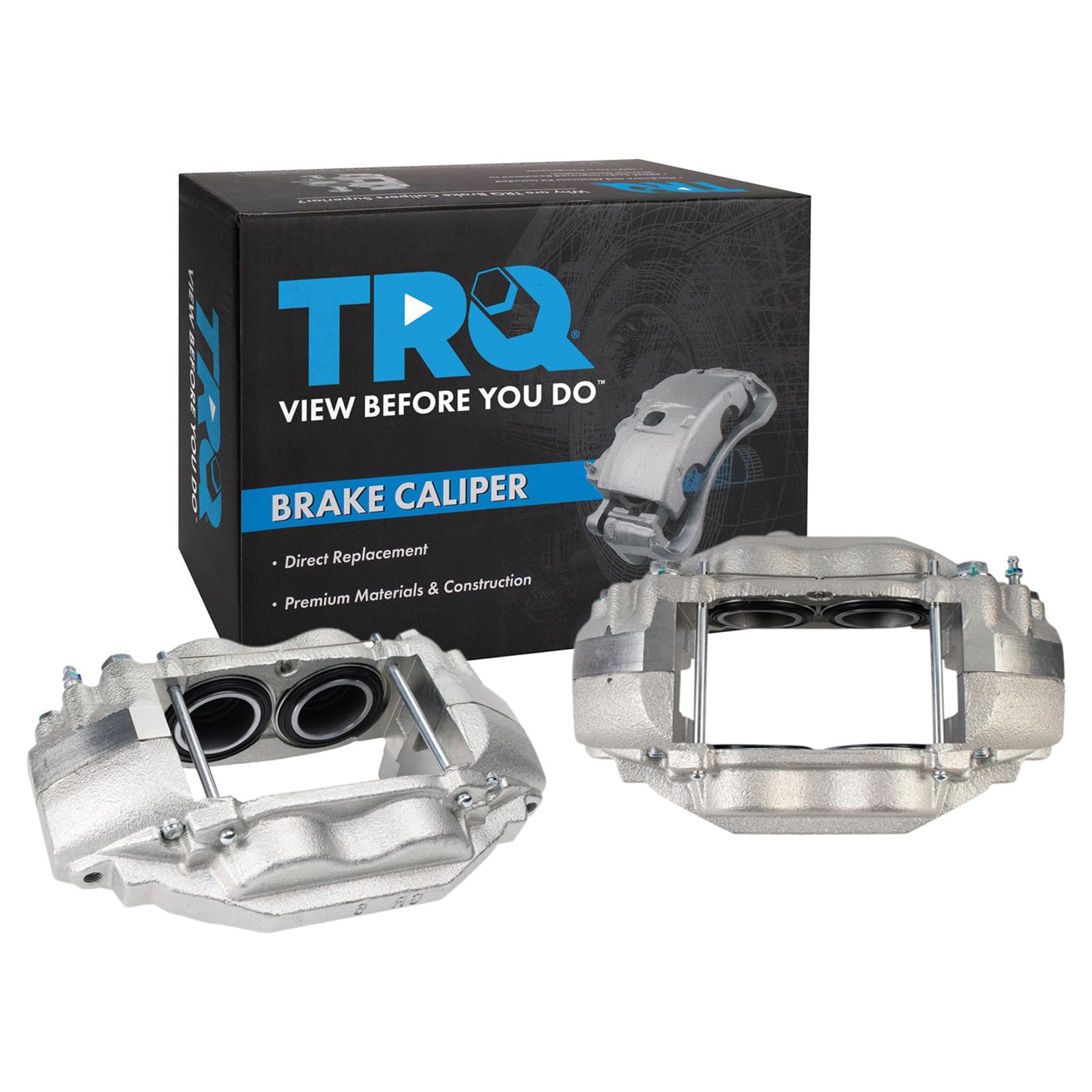 TRQ Front Driver and Passenger Side Brake Caliper Set 2 Piece Caliper