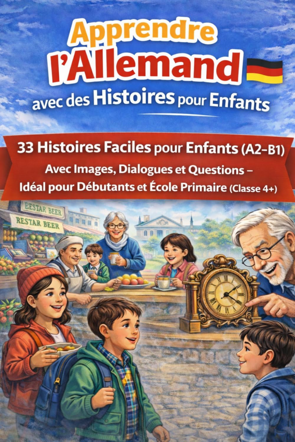 Apprendre l’Allemand avec des Histoires pour Enfants Classe 4+: 33 Histoires Faciles pour Enfants (A2–B1) avec Images, Dialogues et Questions – Idéal pour Débutants et École Primaire (Classe 4+)