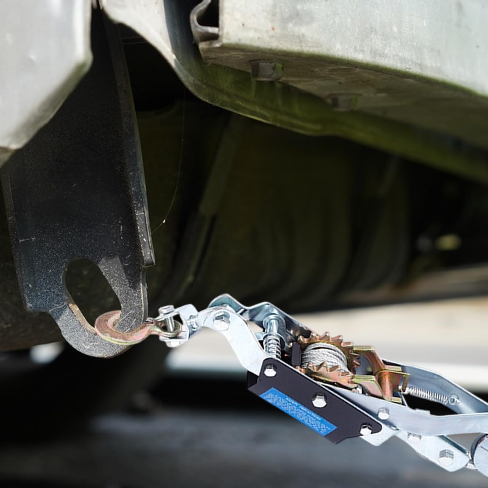 Wciągarka Ręczna z Liną Ręczny Napinacz z Mechanizmem Zapadkowym | Wyciągarka do z Podwójnym Hakiem Zapadkowym Do Ciągnięcia Zaciskania Holowania Prac Ogrodowych Wiązania Konstrukcji Tarasu