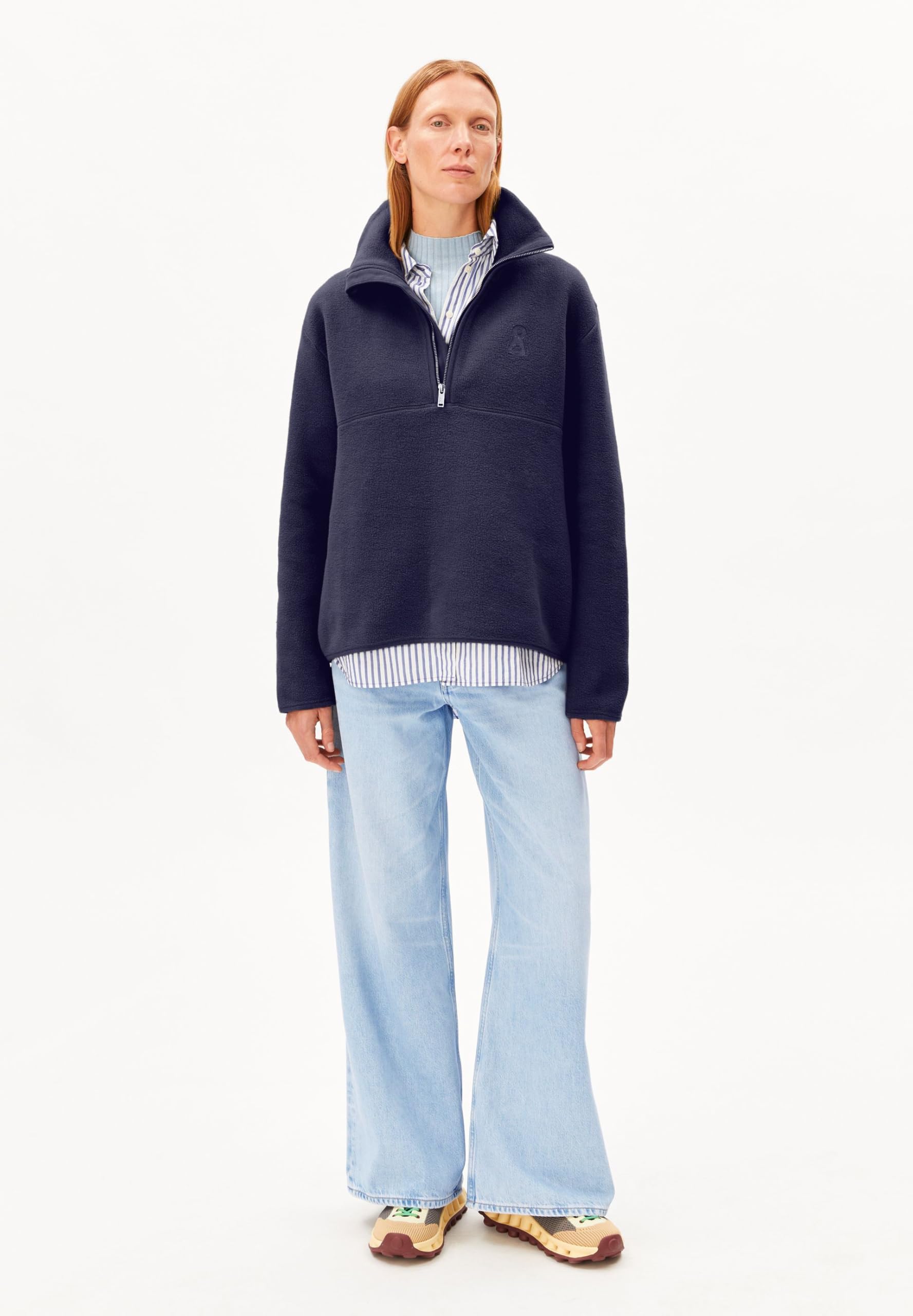 ARMEDANGELS Damen Fleece-Sweatshirt aus Bio-Baumwolle HAARLEENAA Oversized Fit