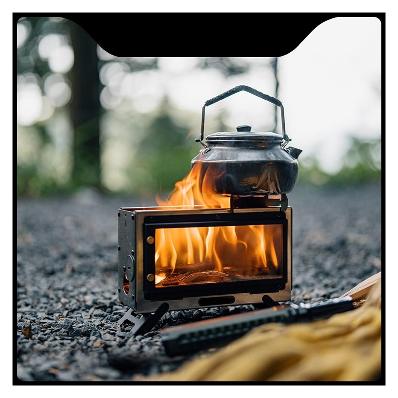RéChaud de Camping pour Tente Mini poêle à bois de camping en plein air | Conception de mur coupe-feu portable for une cuisine de randonnée en pique-nique en toute sécurité