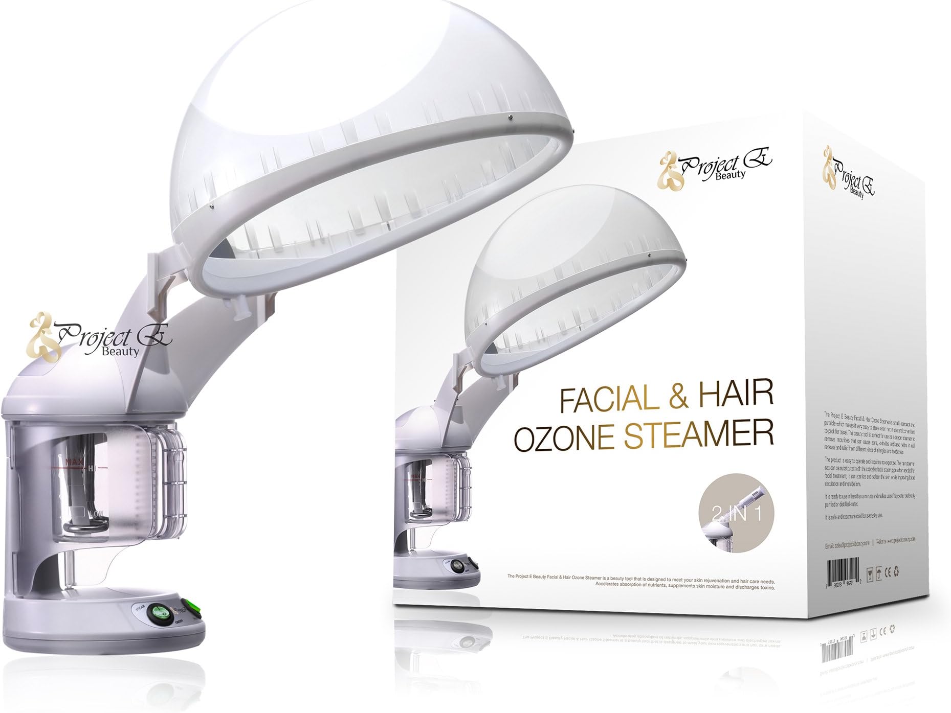Project E Beauty 2 in1 Table Top O3 Ozone Facial Hair Steamer Home use Beauty Machine