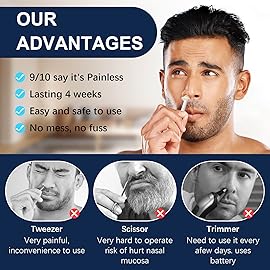 Rolybag Nose Wax Sticks Applicators, 200 Pcs Plastic Wax Rod Wand for Nostril Cleaning and Nose Hair Removal