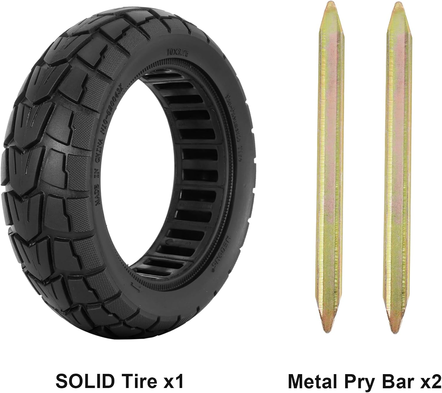 10x2.70-6.5 Scooter Solid Tire, 10 inch Airless Explosion-Proof Anti-Puncture Tire, 70/65-6.5 Scooter Solid Tyre for Speedway Dualtron Joyor Titan Segway Gotrax Electric Gas balance Scooter