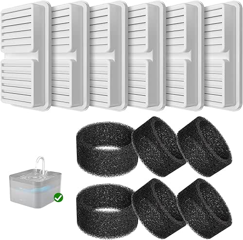 PawPoll Filtres de Fontaine a Eau Chat, 6 PCS Filtres