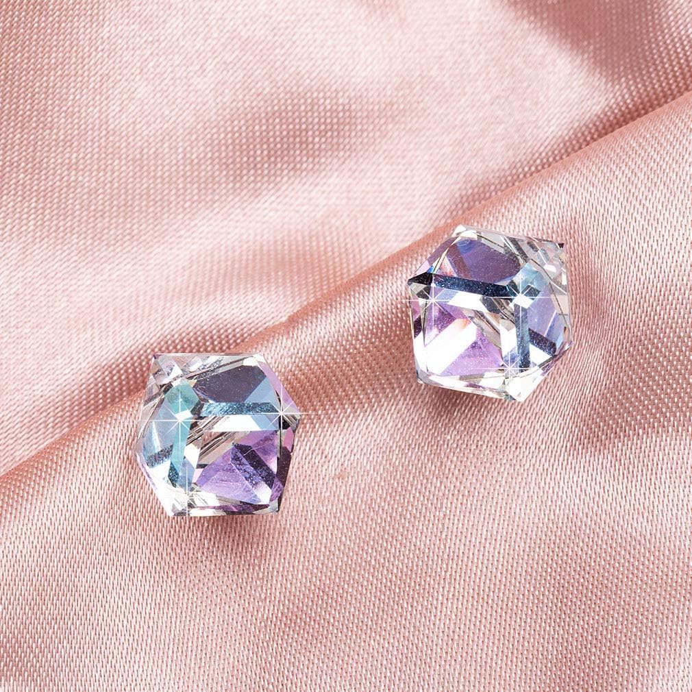 Cube Austrian Crystal Drop Stud Earrings for Women Fashion S925 Sterling Silver Hypoallergenic Jewelry - Image 7