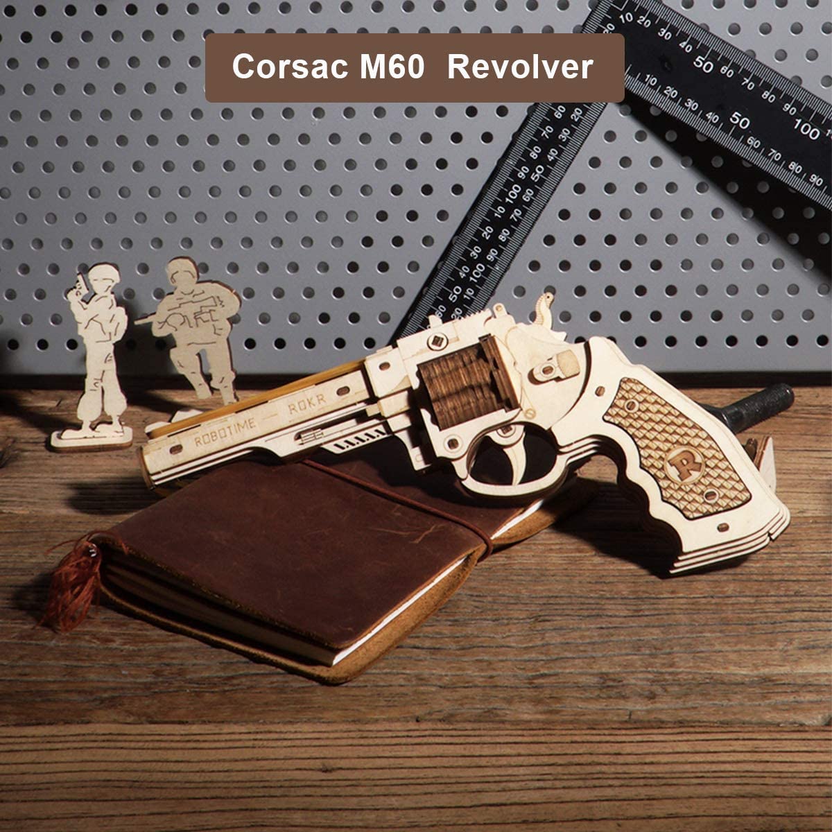 Kit di Costruzione in Legno con Elastico Revolver.