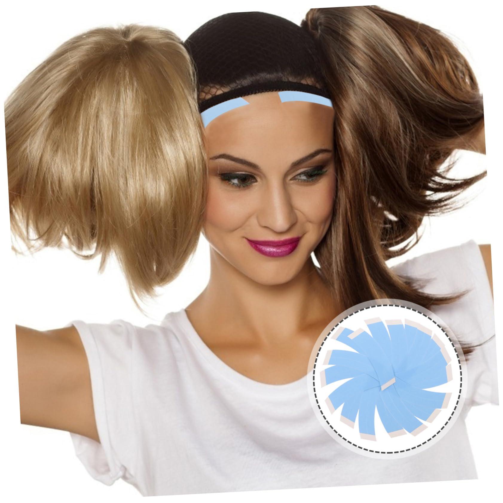 BIUDECO Double Sided Tape Replenishment 36 Pcs Strong Adhesive Strips for Wig Toupee Thin Sensitive Skin Safe