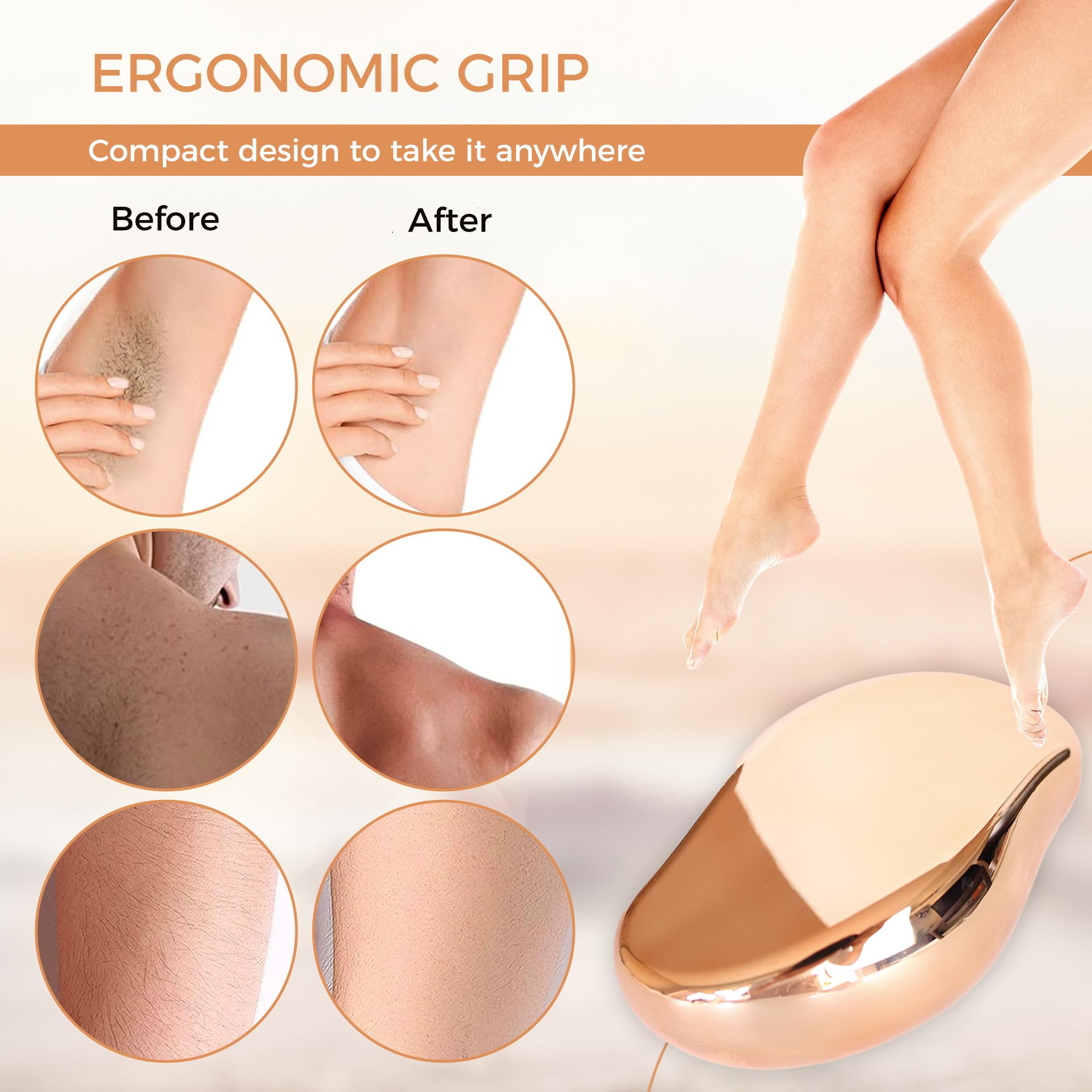 WS WorlsTrend Crystal Epilator - Crystal Hair Eraser - Crystal Hair Removal Stone - Easy Quick Crystal Hair Removal for Men and Women - Physical Hair Removal Epilator - Skin Exfoliator. - Image 4
