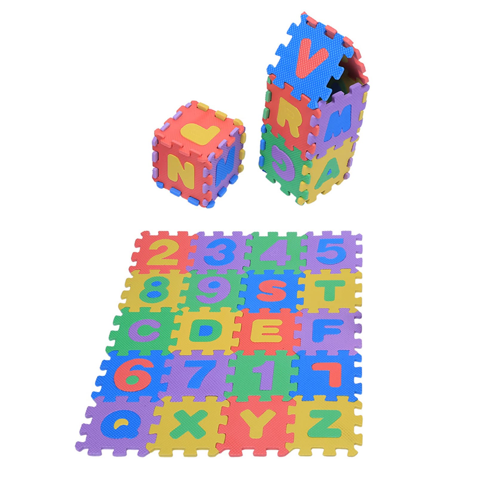 Alfombra de Juego de Espuma EVA Suave para Bebés y Niños, Alfombra de Aprendizaje de Números y Letras, Duradera y Segura, para Niños, Color Aleatorio