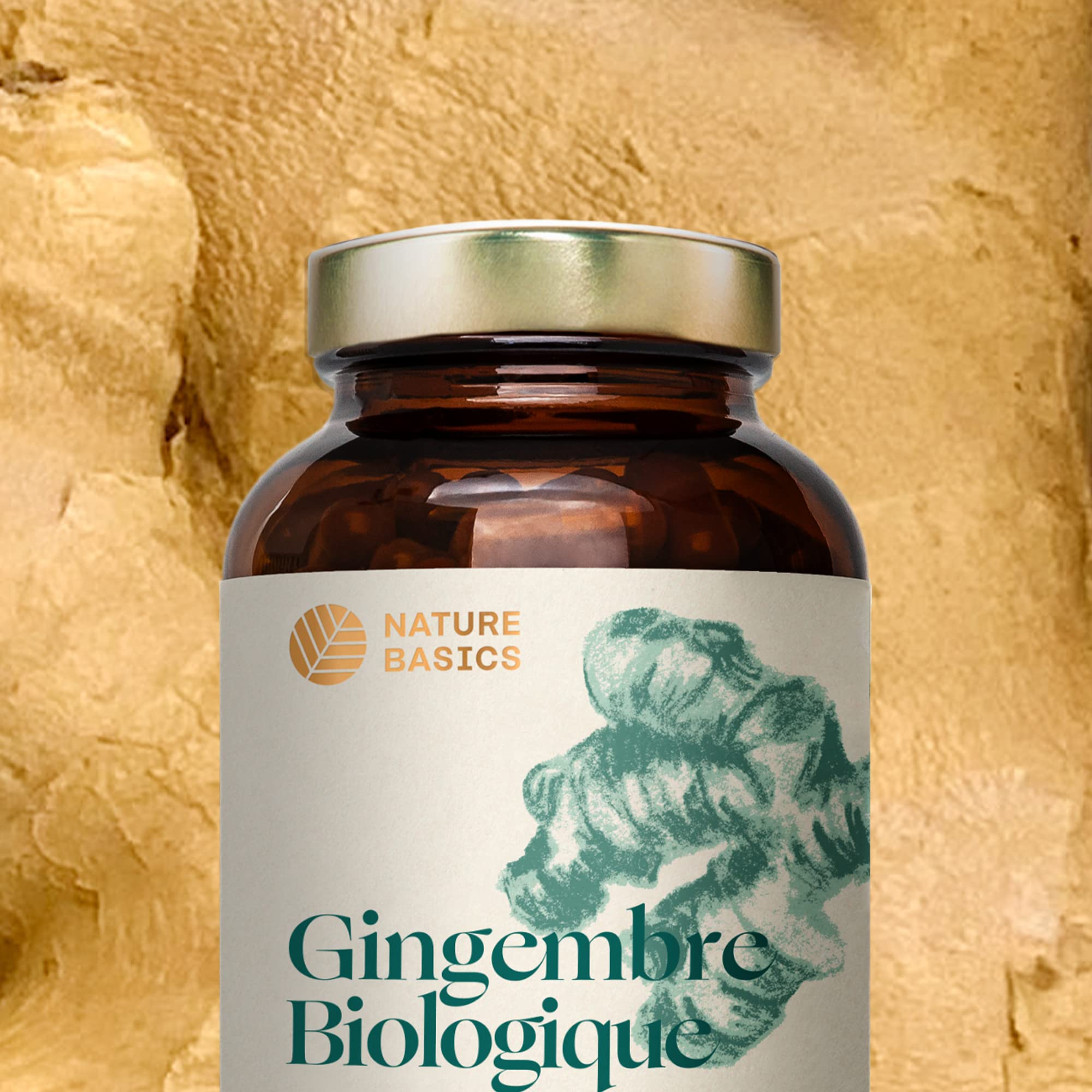 Nature Basics® Gingembre en gélules BIO & EXTRAIT | certifié & durable en pot | 180 gélules végétaliennes & pures | testé en laboratoire, en provenance d'Allemagne, sans additifs & neutre en CO2