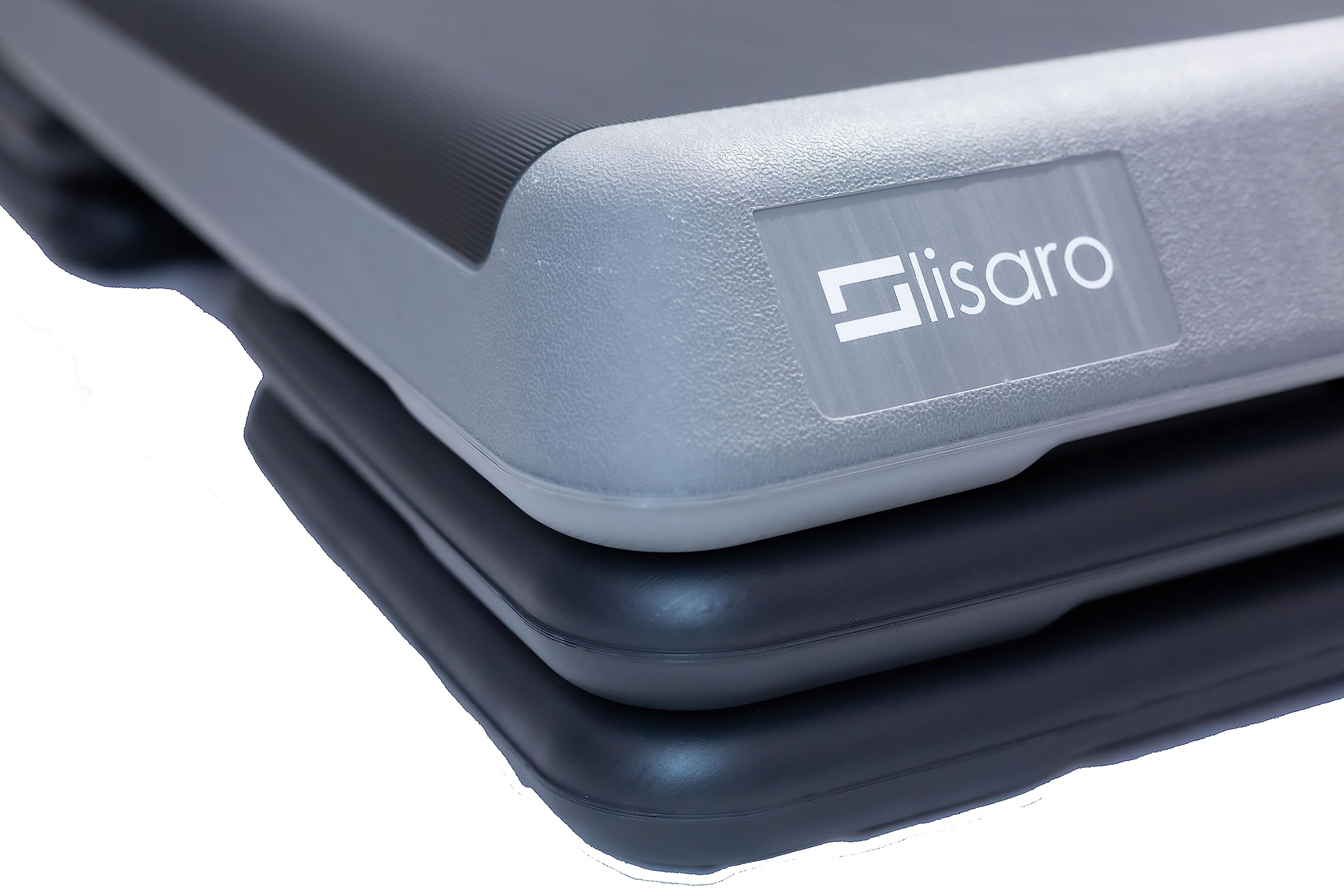 LISARO Aerobic Stepper XXL, Fitness Stepper, rutschfeste Heimfitness-Trainingsgeräte. höhenverstellbare (10/15/25 cm) Plattform, 110x42cm Stepp-Bench für Fitness, Workouts zu Hause und im Studio