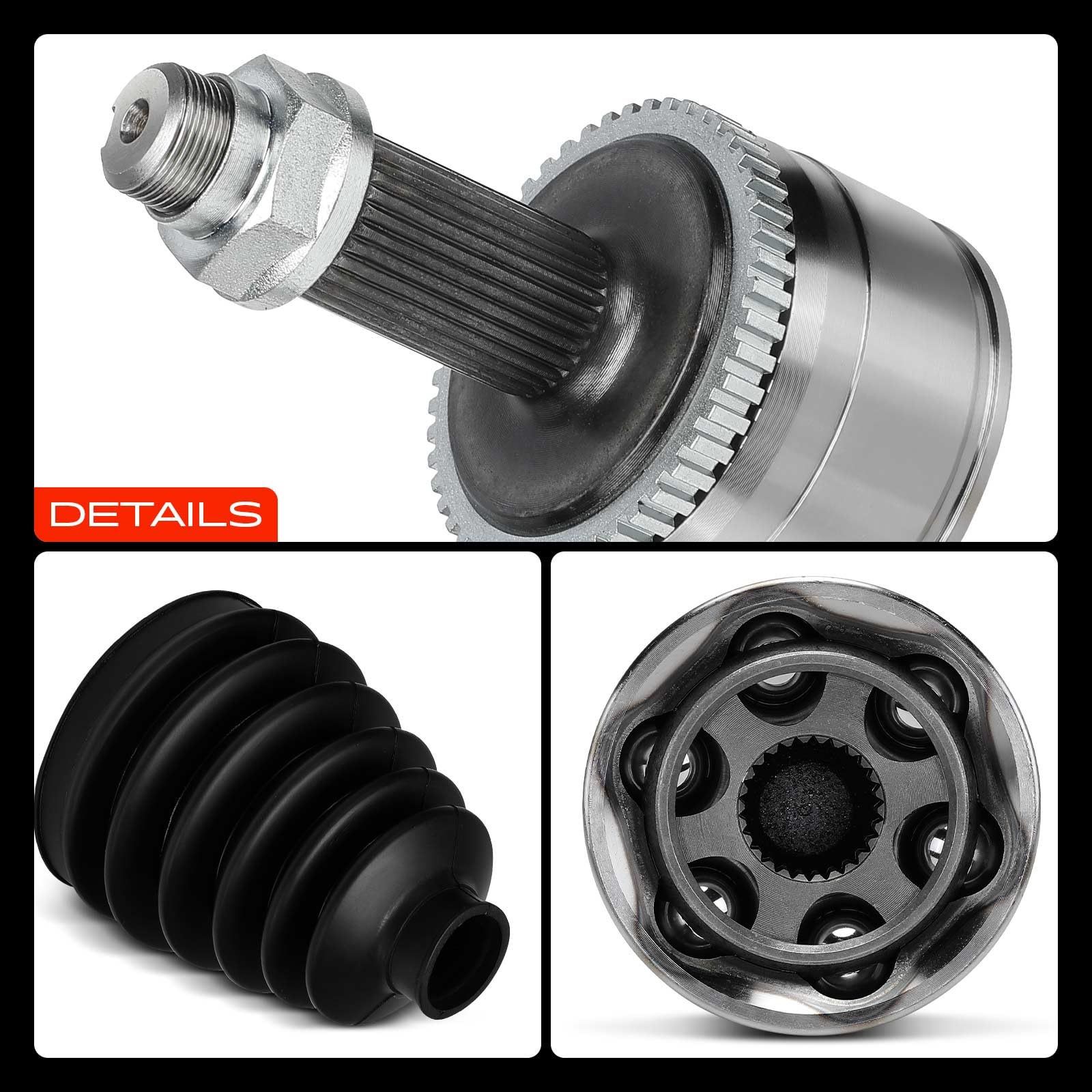 Frankberg Kit de junta homocinética delantera lado de la rueda 830015 | Compatible con: Discovery III Furgoneta L319, Discovery IV L319, Discovery III L319, R.a.n.g.e R.o.v.e.r Sport L320