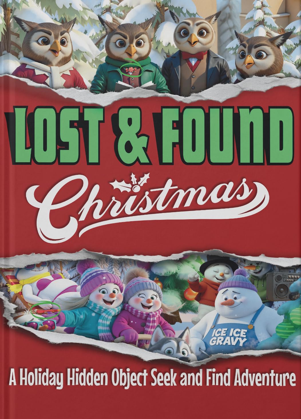 Lost And Found - Christmas: A Holiday Hidden Object Seek and Find Adventure – Adult Level, Super Hard Hidden Pictures Puzzle and Activity Book with Fun, Cozy, and Merry Visual Puzzles      Hardcover – November 1, 2025