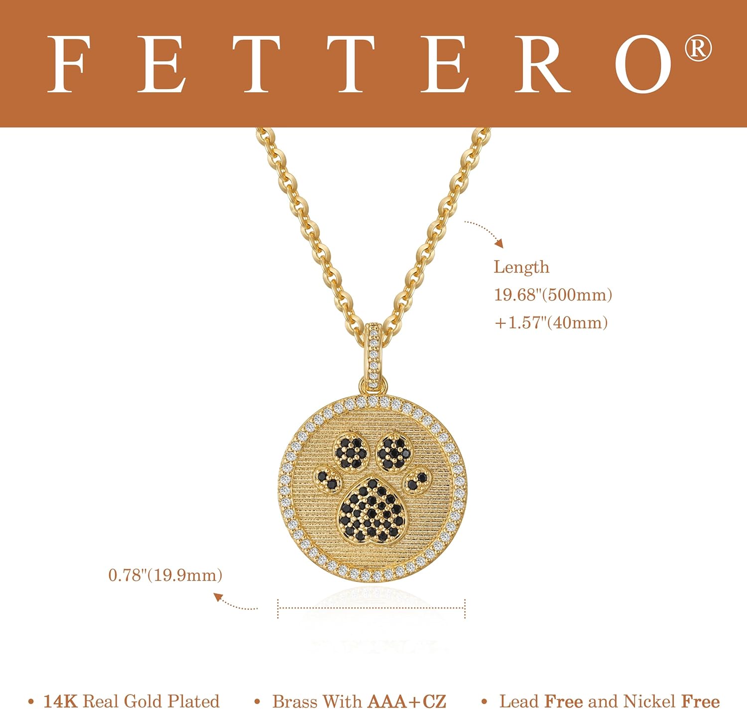 Fettero Gold Necklace for Women, Dainty 14K Gold Plated Pendant Necklaces for Women Trendy Simple Chain Necklace Evil Eye, CZ Rose, Charm Moon, Lucky Italian Horn, Gold Star Necklace Fashion Jewelry - Image 6