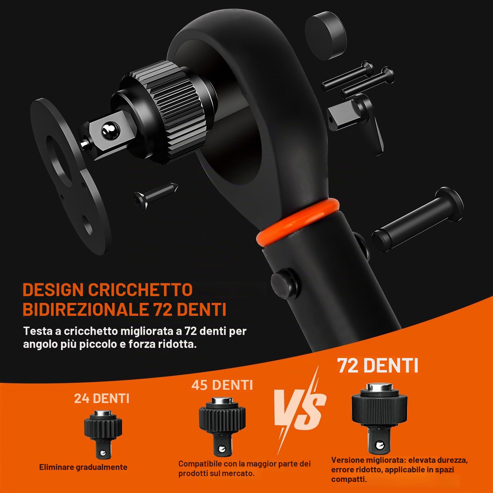 AivaToba - Chiave dinamometrica per bicicletta da 1/4", set di chiavi dinamometriche 2026 Upgrade da 33 pezzi, chiave dinamometrica da 2-24 Nm con 72 denti, precisione di errore ±3%, con prolunga