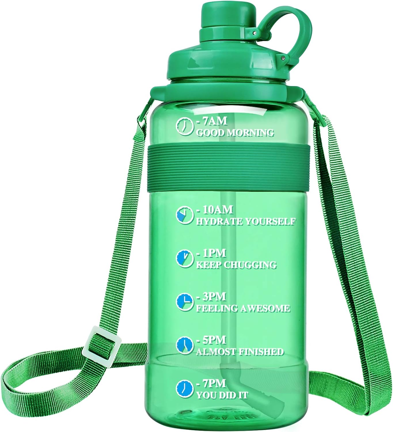 SHARLOVY Large Water Bottle with Straw BPA Free, Sports