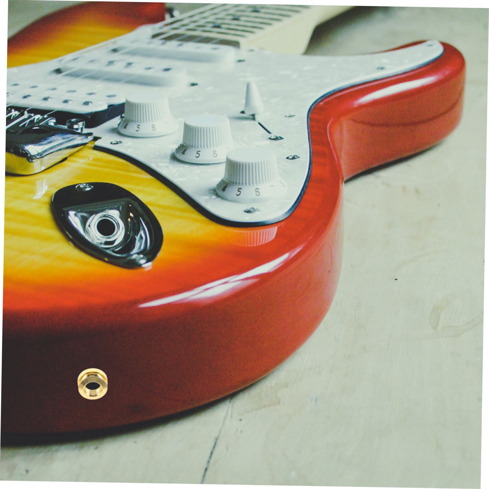 GOOHOCHY 3pcs Acoustic Guitar Pickup Endpin Cap Guitar Strap End Pins Button Cap Replacement 3/8 Thread Size Easy to Install