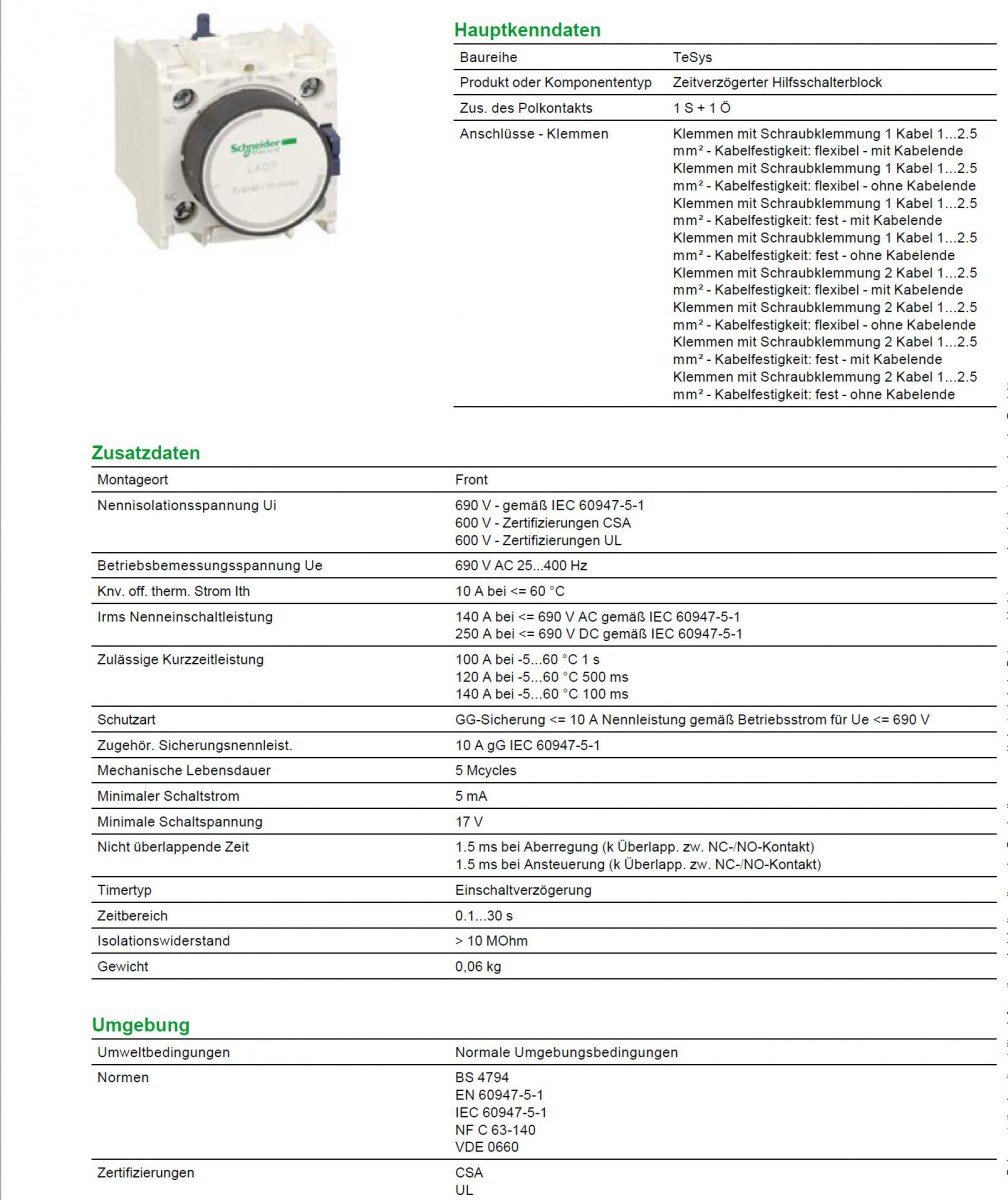 Bque. Contacto Temp."T" 0,1-30s