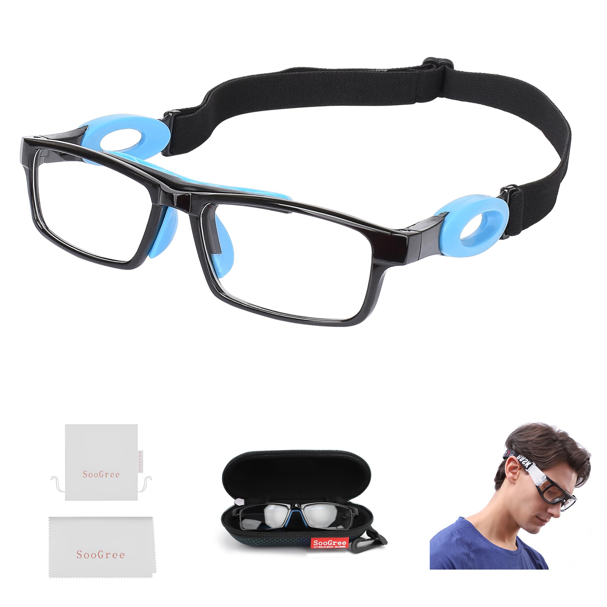 SooGree Wiatroszczelne okulary outdoorowe, okulary ochronne dla kobiet mężczyzn, baseball bieganie sportowe gogle rowerowe
