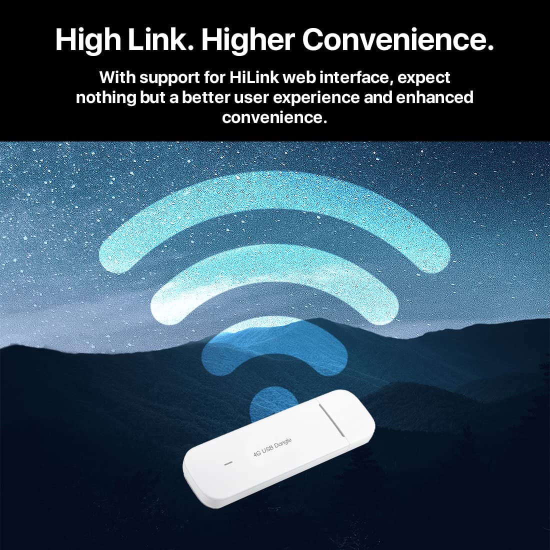 Brovi E3372-325 LTE USB Dongle Modem, White