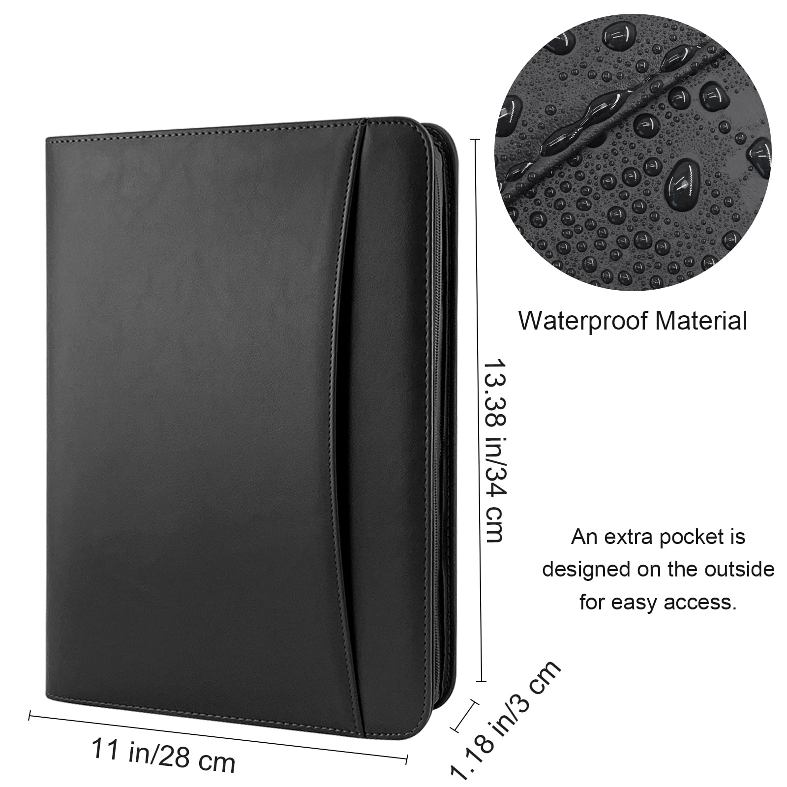Amazon | VANRA パッドフォリオ ジッパー付き puレザー A4