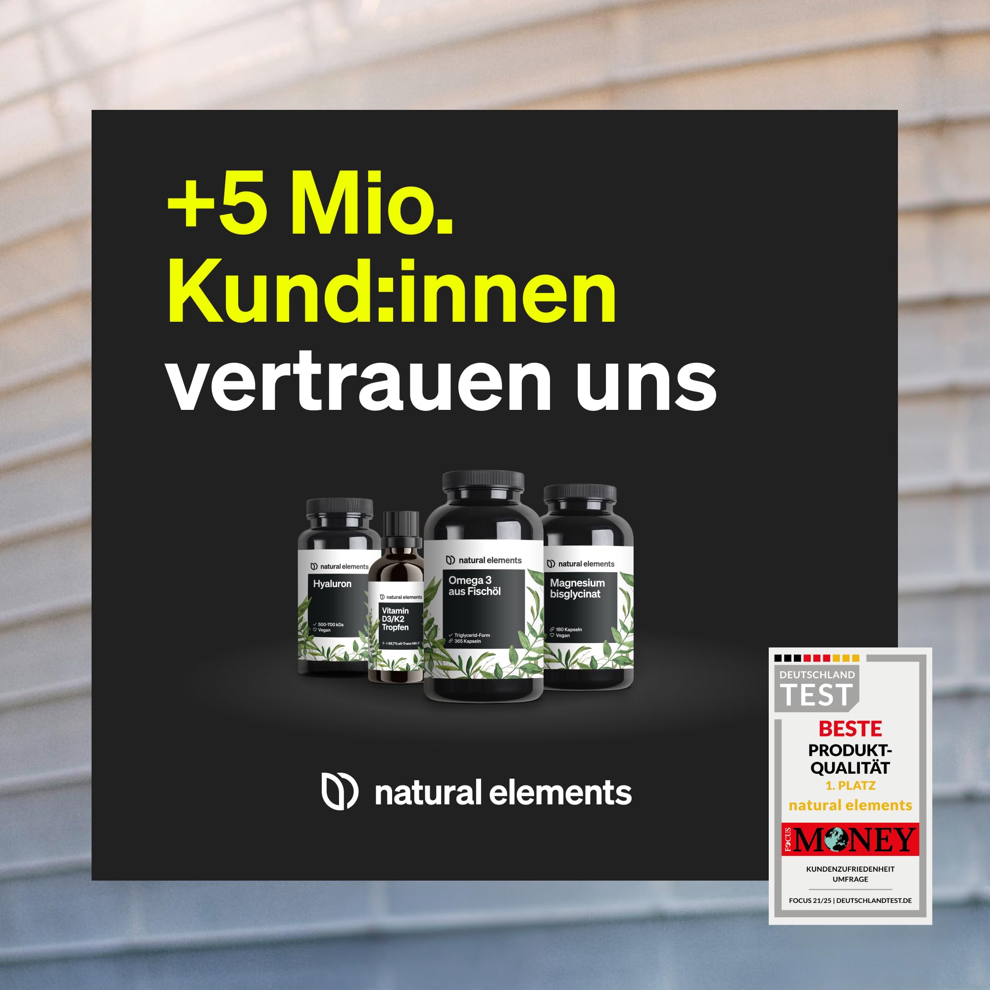 natural elements Bio Flohsamenschalen – 500g Beutel – 99+% Reinheit, biozertifiziert, vegan – Low-Carb, ballaststoffreich, glutenfrei – ohne unnötige Zusätze, laborgeprüfte Qualität