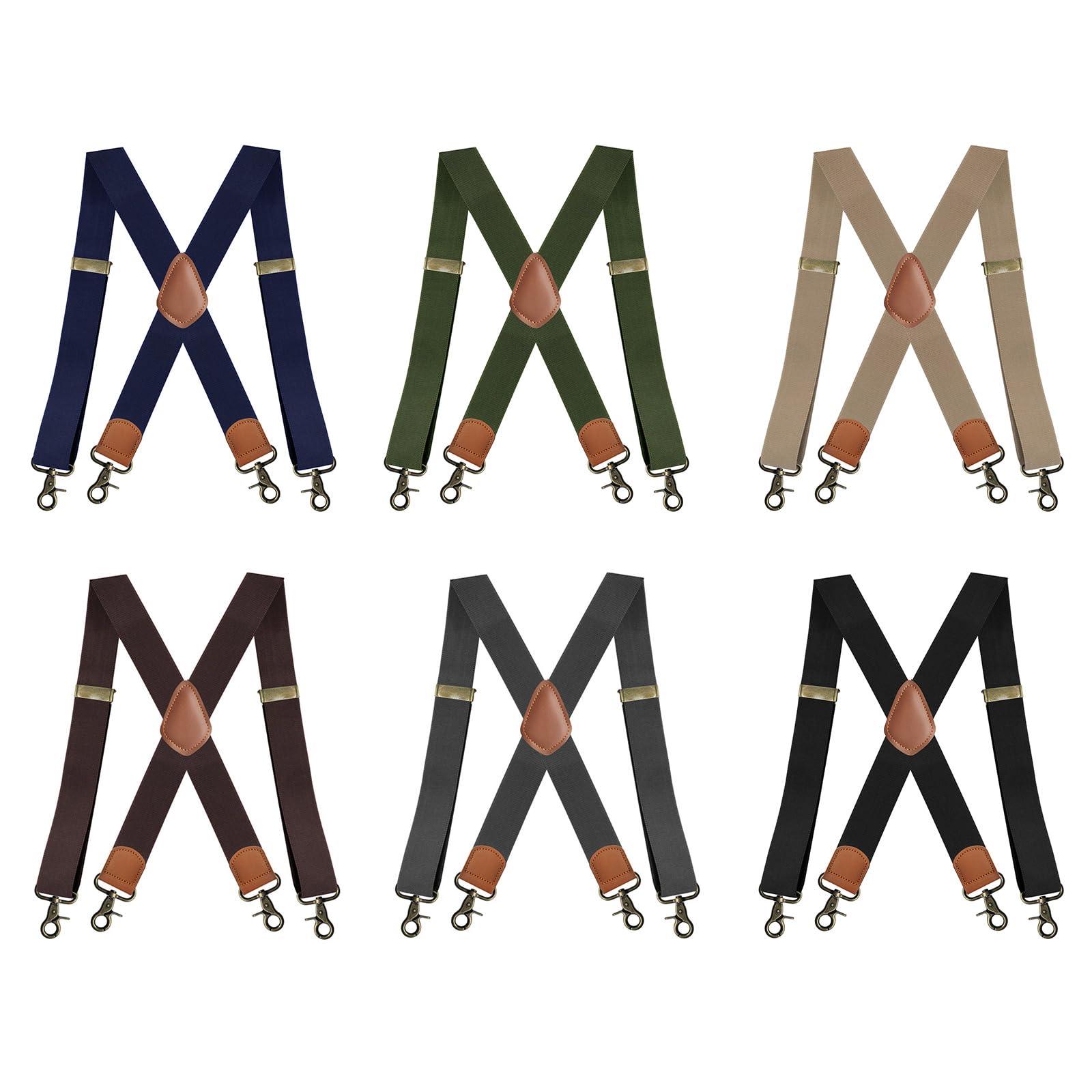Tirantes elásticos de moda para hombre con clip en X para un aspecto elegante y estilos de correa ajustable, adecuados para cualquier ocasión o atuendo, tirantes cómodos