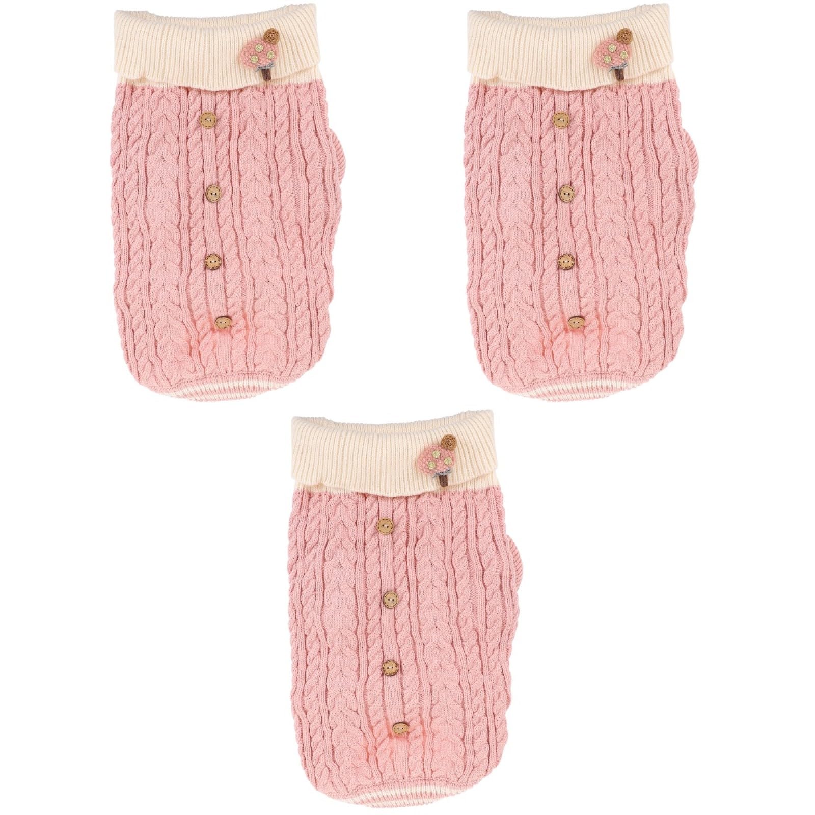 ABOOFAN 3stücke Pet Winter Sweater Hochwertiger Hochkragen Hundepullover Für Kleine Hunde Warm Und Bequem Für Herbst Und Winter Pflegeleicht Und Maschinenwaschbar