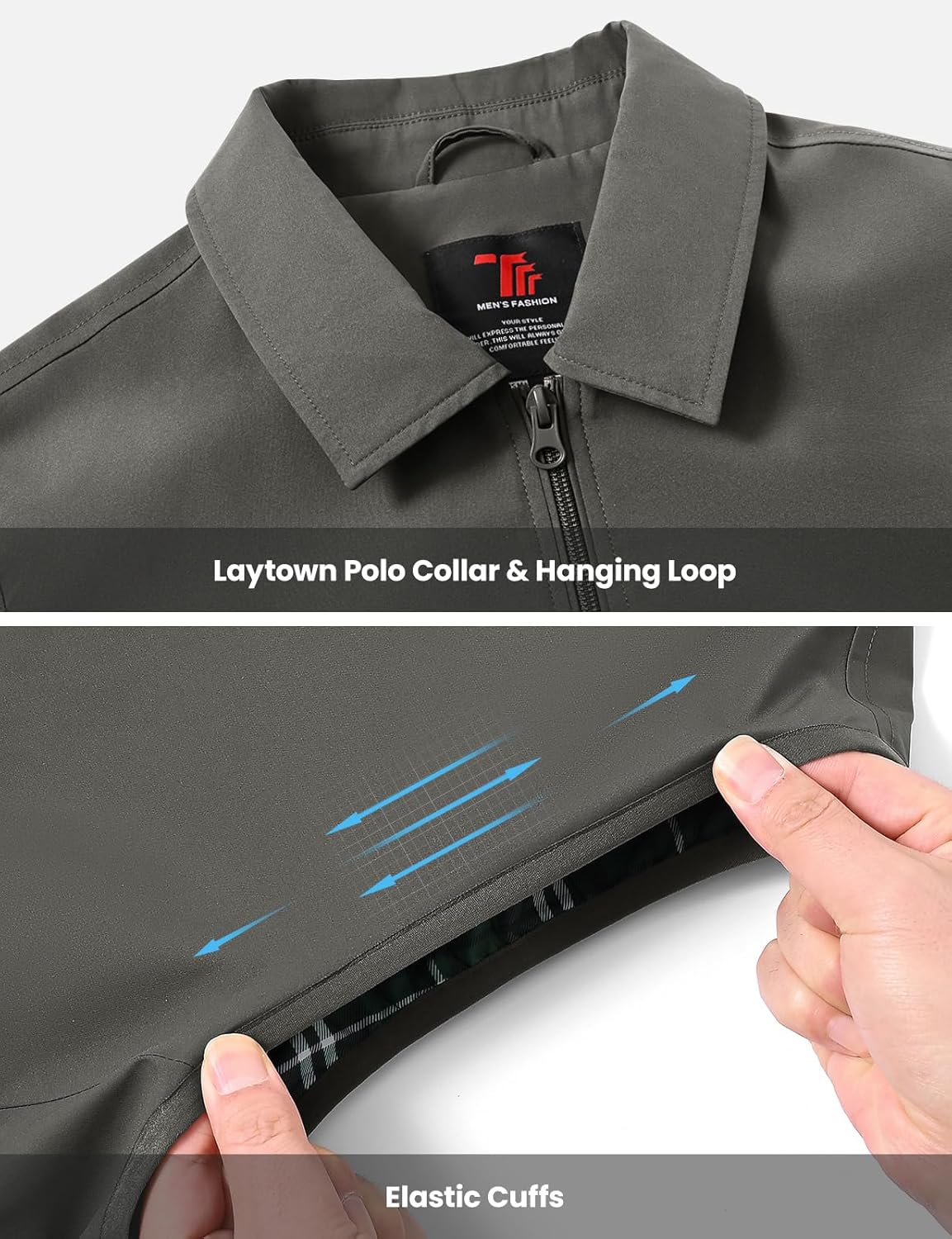 BGOWATU Mens Vest Casual Windproof Sleeveless Jacket Lightweight Running Outerwear 3 Zip Pockets for Golf Travel Business