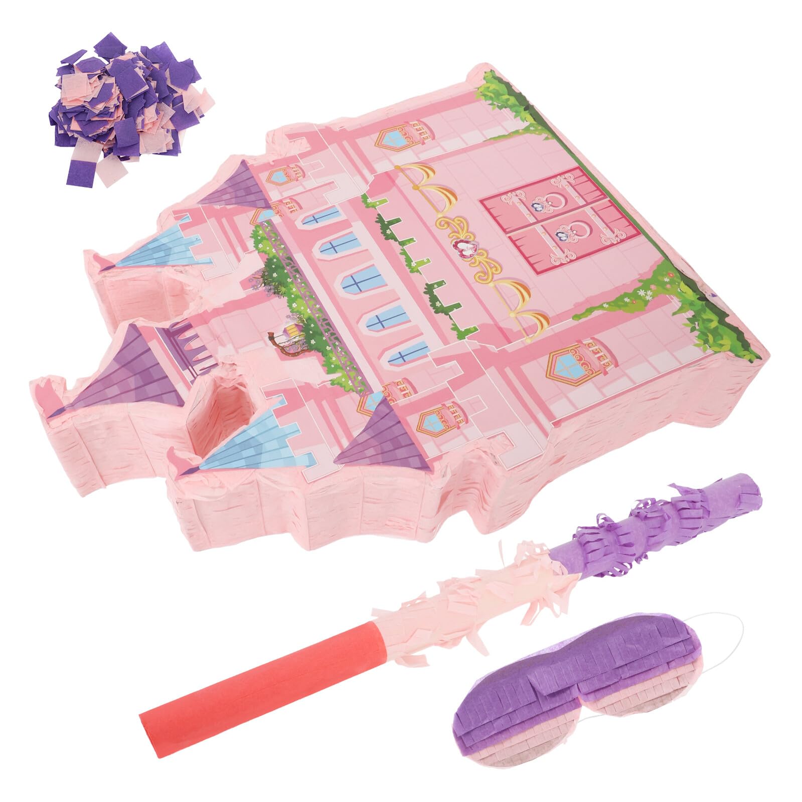 Piñata Château Princesse 1 Set en Papier, Décoration Fête Anniversaire
