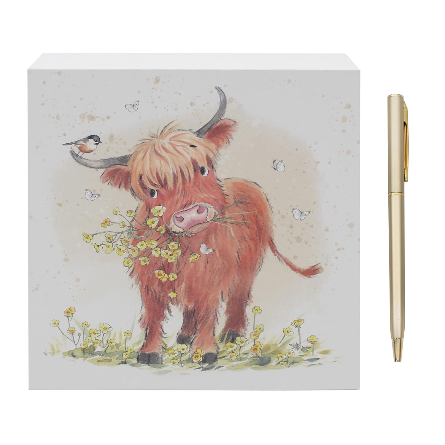 The Leonardo Collection Paper Shed Design Cat with Rose Memo Pad & Pen for Notes | Daily Memo for Office Use As 2025 Diary | Ideal Journals for Women & Men | Lovely Journal for 2025 Planner