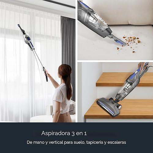 Miniatura 5 de Eureka Aspiradora con cable para pelo de mascotas en el hogar, aspiradora ligera con potente succión para alfombras y suelos duros, azul, aspiradora