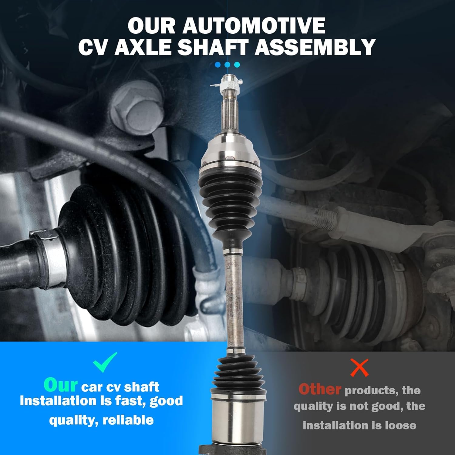 Front Left/Right CV Axle Shaft Assembly Axle Shaft Assembly Compatible 2007-2009 for Nissan Quest 3.5L 2004-2006 for Nissan Quest 3.5L 5 Speed Trans CV AXLE OE NCV53141 666241 66-6241 66-6240 666240