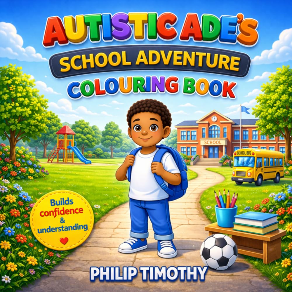 AUTISTIC ADE'S SCHOOL ADVENTURE COLOURING BOOK: Teaching Kids About Everyday Spectrum School Experiences