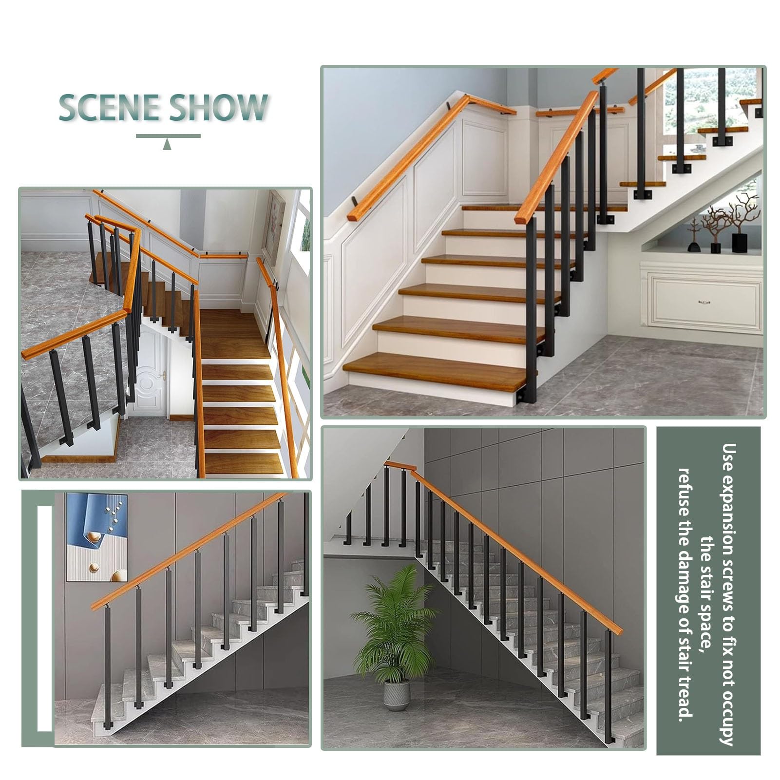 Barandilla de infrarrojos para exteriores con postes dobles, perfecta para 2 o 4 escalones, 90 cm de alto, para seguridad y seguridad