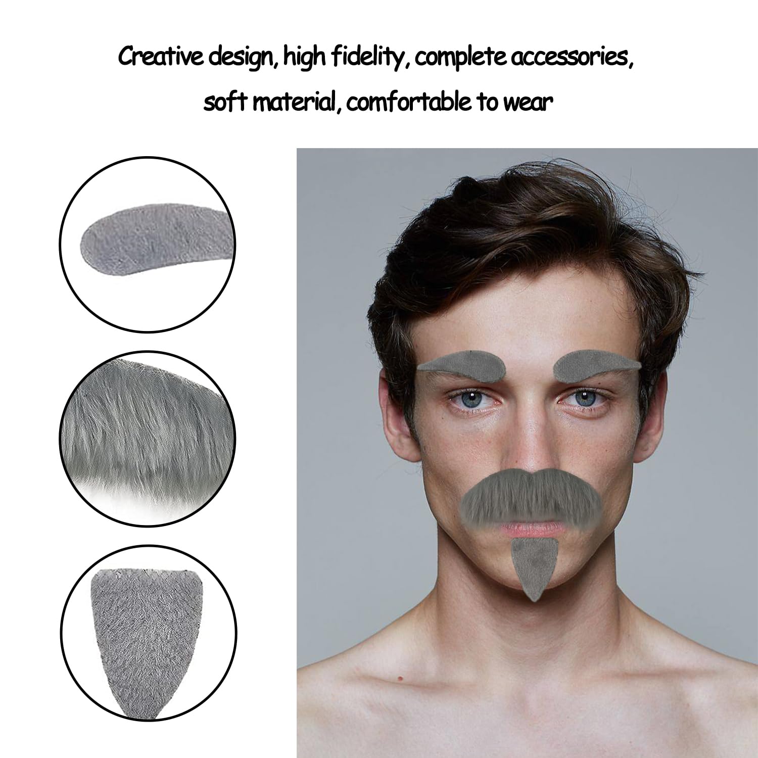 Set De Disfraz De Viejo Para Halloween - 7 Accesorios Para Hombre Y Mujer | Peluca, Barba, Gafas Y Más