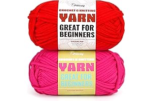 Pllieay Hot Pink Yarn for Crocheting