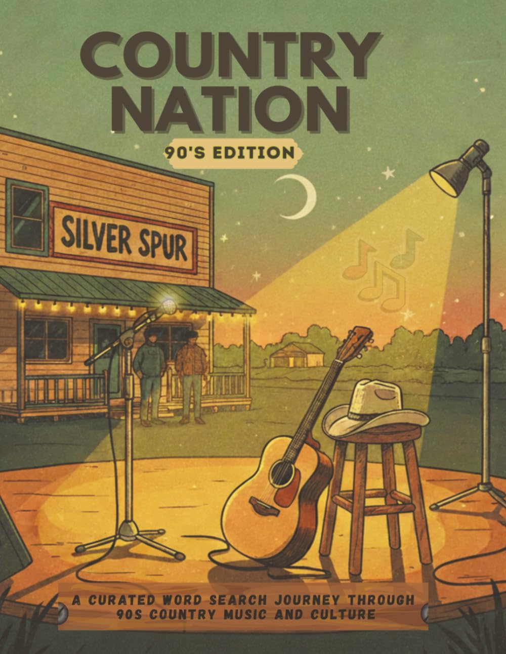 Country Nation 90’s Edition: A Curated Word Search Journey Through 90s Country Music and Culture (Music Nation Word Search Book: 90s Editions)
